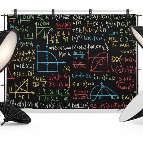 5x7FT Cartoon Math Photography Backdrops Abstract Number Chart Pattern Geometric