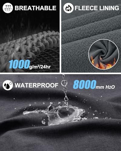 Image of 33,000ft Men's Lightweight Softshell Vest Hooded Outerwear Zip Up Fleece Lined Windproof Sleeveless Jacket for Golf Running