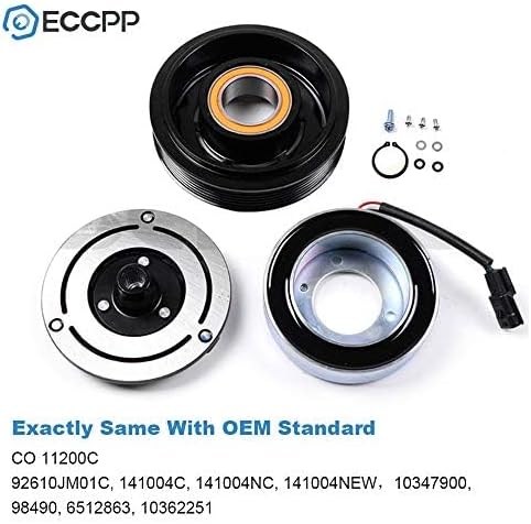 Vista 4 de ECCPP Embrague del compresor del AC 2008-2013 compatible para Nissan para embrague de CA de Rouge 2.5L CO 11200C