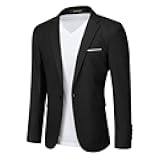 Men's Suit Jacket One Button Slim Fit Sport Coat Business Daily Blazer