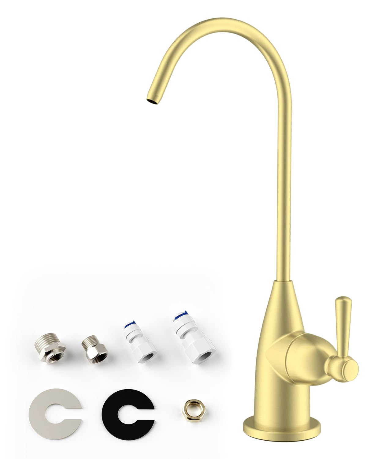 Hibbent - Grifo de agua potable para fregadero de cocina de bar, sin plomo, grifo de filtro de agua de acero inoxidable, grifo de ósmosis inversa para sistema de filtración de agua debajo del