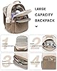 LOVEVOOK Rucksack Damen, Laptoprucksack 15,6 Zoll, Schulrucksack Mädchen Teenager mit USB Ladeanschluss, Schultasche Rucksäcke Elegant für Schule Reise Uni Arbeit, Beige Khaki #1