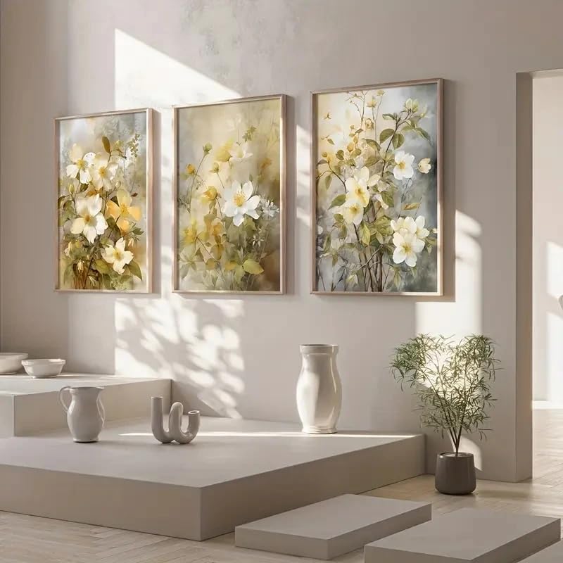 Cuadros decorativos de plantas estilo campestre para decorar salón 3