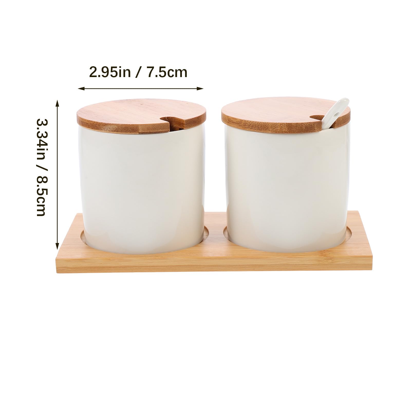 SHINEOFI Barattolo Spezie in Ceramica Bianco, Set 1 Pezzo per Cucina