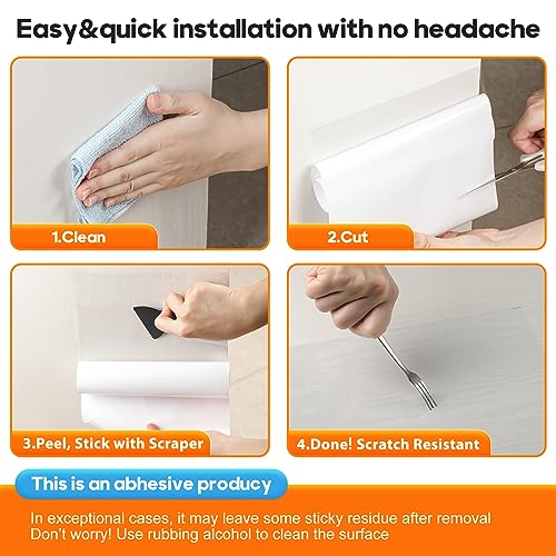 Image of FTSTC 5-Pack Door Guard - 5 x 47'' x 8.3'' Cat & Dog Scratch Protector, Heavy Duty for Window Sill & Door Frame - Clear