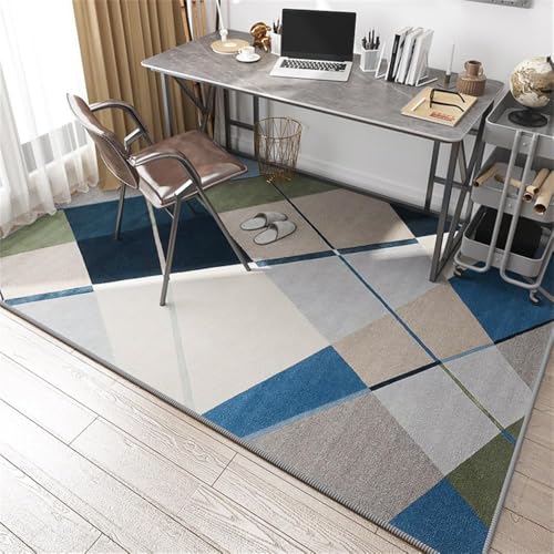 �^�C���p�ی�}�b�g �w�K�p�J�[�y�b�g��؂̏��ɓK�������ړI�ی�}�b�g(Blue Geometry,80x160cm)