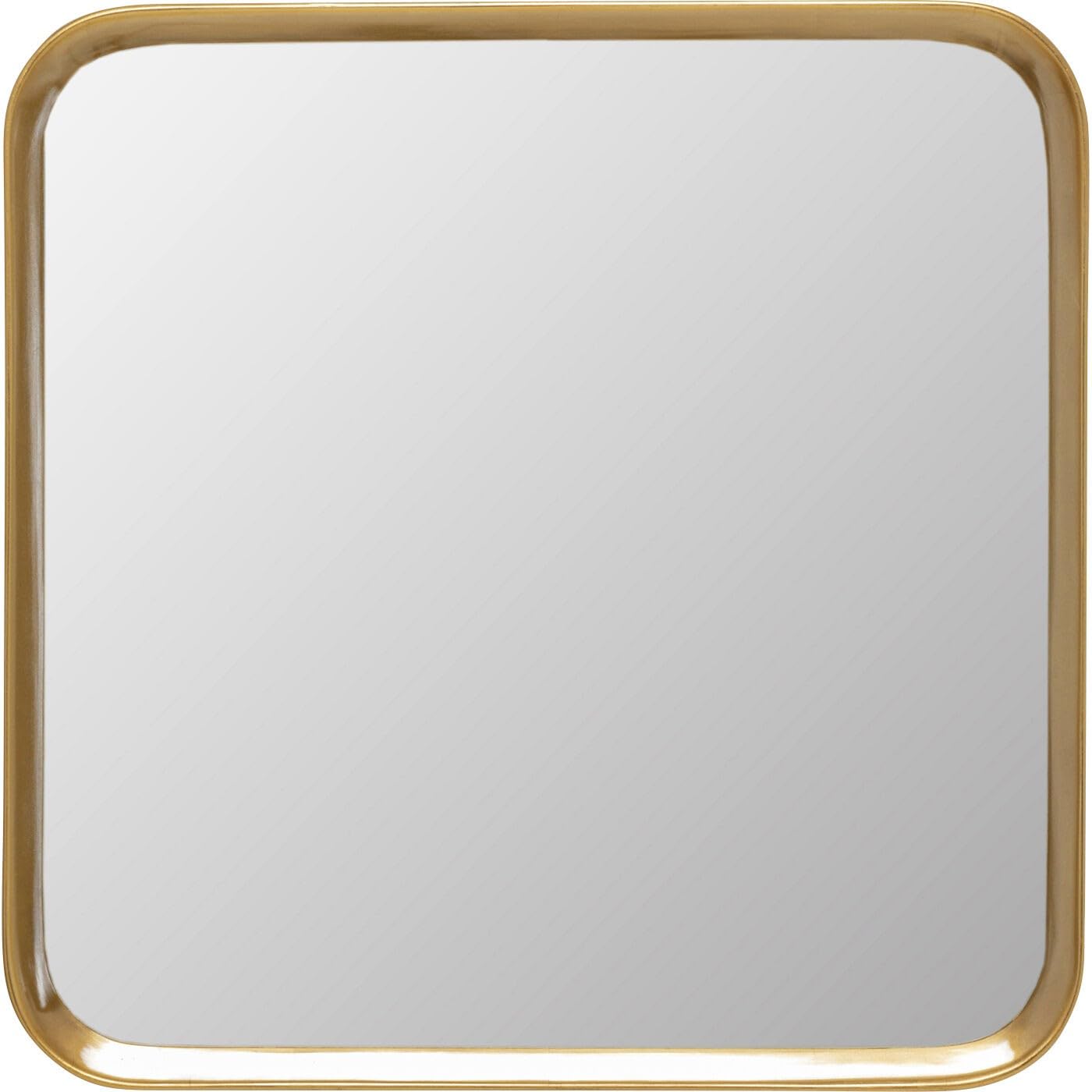 Kare Design Vincenza Wall Mirror, Gold, Mirror, Make-Up Mirror with Frame, Bedroom, Living Room, Hallway, 63 x 63 cm (L x W)