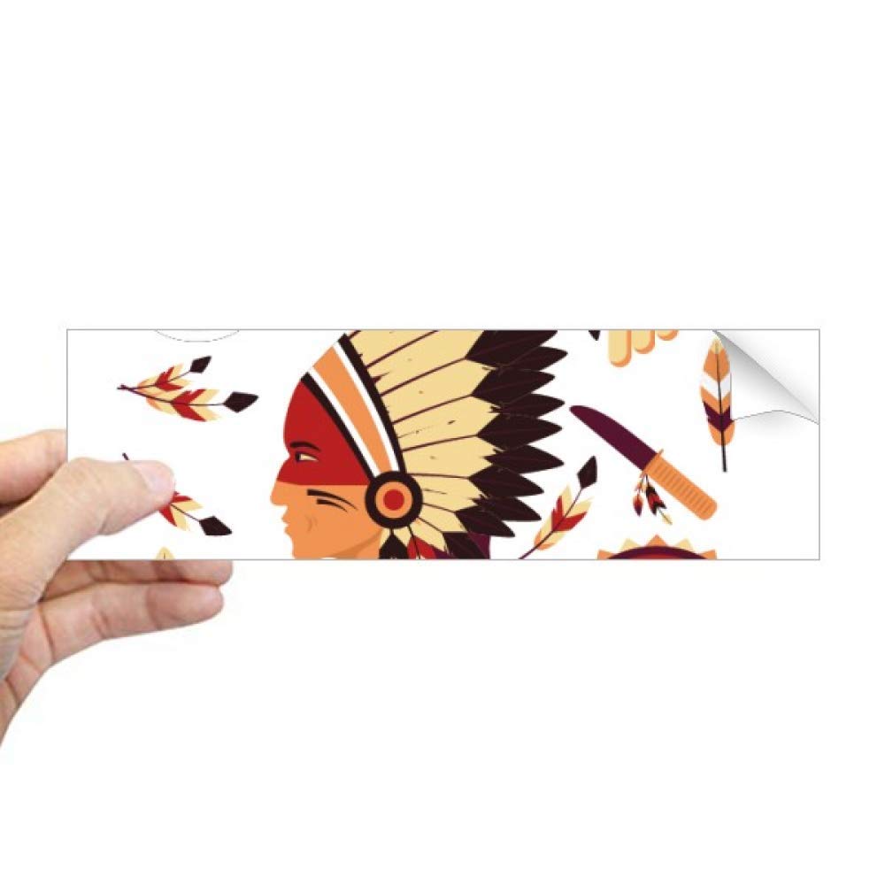 Autocollant plume indienne rectangulaire pour habiller un ordinateur portable et styliser son espace