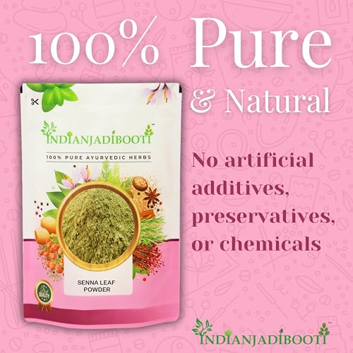 Image of IndianJadiBooti Senna Leaf Powder | Cassia angustifolia | Helps in Digestive wellness | 250 Grams Pack