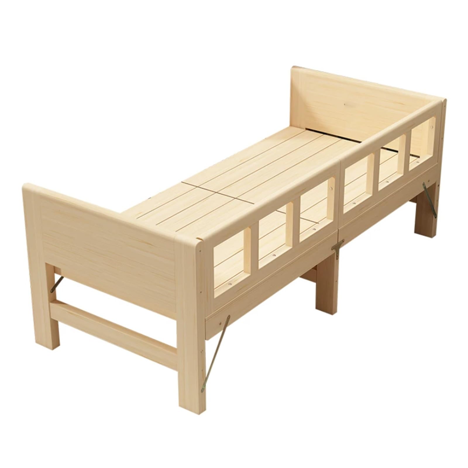 Divano Letto Pieghevole, Chaise Longue Singola, Estensione Letto | Poltrona Letto Convertibile Con Schienale Regolabile, Ergonomica, In Lino, Per Adulti(Verde,65 cm)