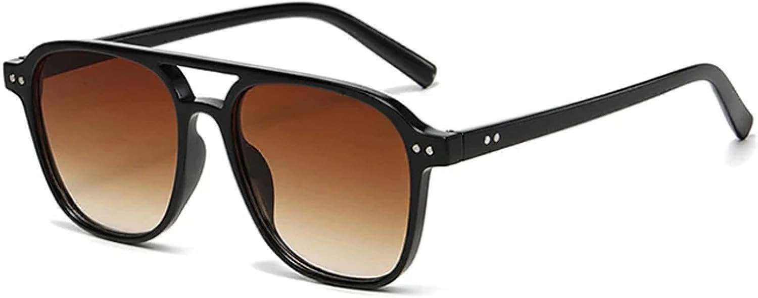 Fashion Double Bridges Women Sunglasses Retro Rivets Men Trending Gradient Shades Uv400 image 3