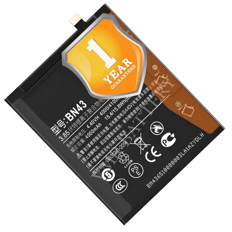 Image of Original BN43 Battery Compatible for Xiaomi Redmi Note 4 (2016100) - (4100mAh) - 1 Year Warranty K7