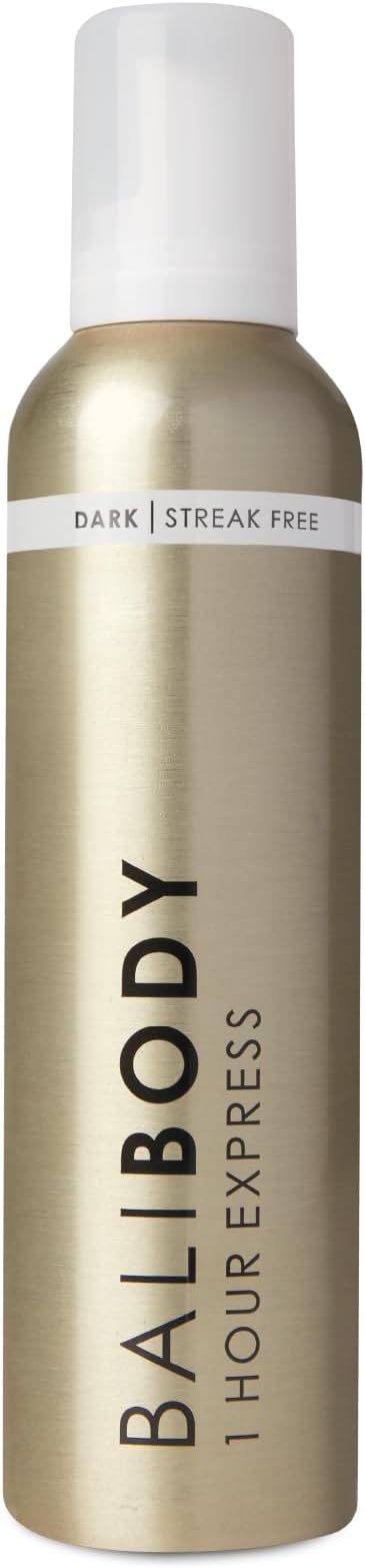 Bali Body 1-Hour Express Self Tanner Foam – Dark Shade, Fast-Drying, Streak-Free, Lightweight Formula for a Natural, Flawless Tan – Self Tan, Fake Tan, Vegan & Cruelty-Free (225 ml/7.61 fl oz)