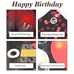 Happy 50th Birthday Backdrop Banner Red Balloon Gold Glitter 50 Years Old Photo Booth Background Premium Vinyl Banner for Indoor/Outdoor Parties, Women Men Adults Celebration 70.8inx45.3in - Image 3