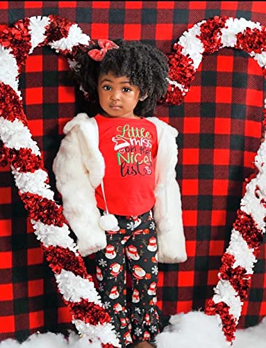 Image of Unique Baby Girls Little Miss Nice List Christmas Pant Set