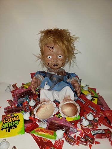 Muñeca animada aterradora de 11 pulgadas para Halloween miniatura 2