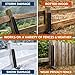 INCOSYP Fence Post Repair Kit Heavy Duty – Steel Fence Post Anchor for Leaning or Broken Posts, Ground Stake Stabilizer Support with Screws & Tool, 33 Inch (Pack of 1/2 / 4).