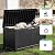 DRATO 90 Gallon Deck Boxes Outdoor Waterproof, Resin Large Lockable Storage Box with Lid, Outdoor Storage Bench Patio Cushions Furniture, Garden Tools, Pool Accessories (Black, 90 Gallon)