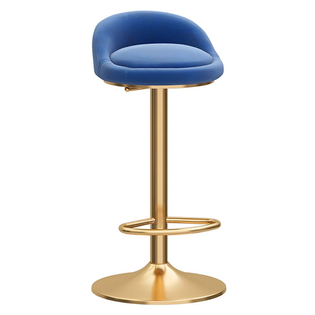 YIHGJJYP Adjustable Swivel Bar Stools, Grey Bar Chairs Breakfast Dining Stools for Kitchen Island Counter Bar Stools,Velvet Seat+ Gold Metal Legs, Pink/Grey/Green/Blue/White