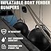 Sonwyoung 4 Pcs 24'' Inflatable Boat Bumper for Docking Big Bumper Inflatable Round Ball Large Boat Buoys Bumpers for Marine Fishing Pontoon Yachts Tie up Raft