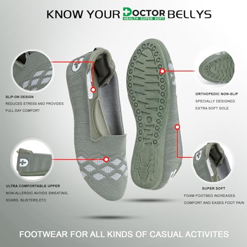 Image of DOCTOR HEALTH SUPER SOFT Women's Breathable Knit Running Shoes | Lightweight Slip-On Sneakers for Everyday Use | Soft Cushioned Comfort for Active Everyday Wear