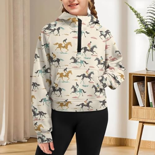 Girls Half Zip Sweatshirt Long Sleeve Casual Hoodies Sport Athletic Loose Pullover Lightweight Soft Tops Clothes4