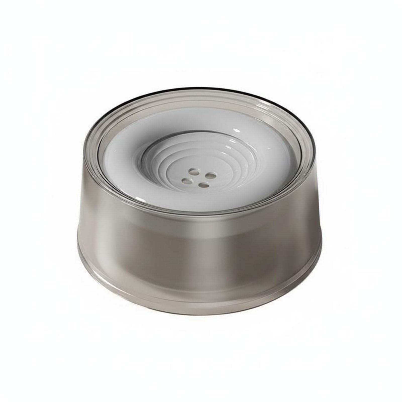 predolo Ciotola Antigoccia Ciotola Acqua Ciotola Antisgocciolo Abbeveratoio Animali con Copertura Che Riduce Spruzzi E Struttura in PP Resistente Capacità, Grigio