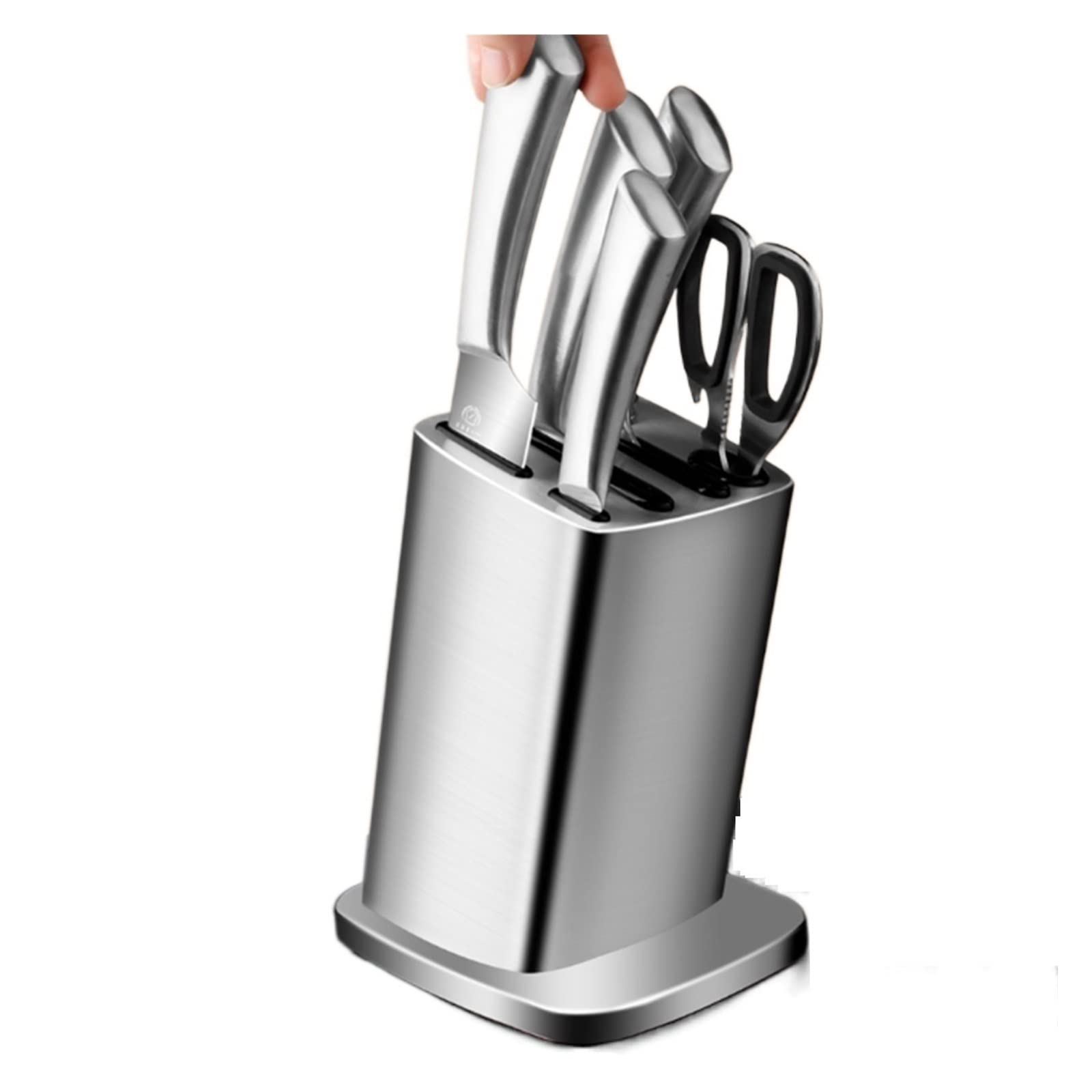 Cuchillo de Bloque de Acero Inoxidable, Estante de Bloque con Orificio de Drenaje, Soportes de Bloque de Cocina universales, Cuchilla Protectora