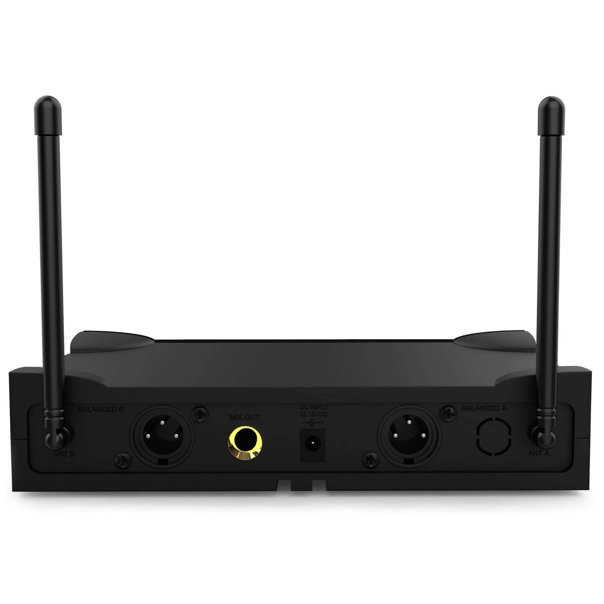 Audibax Sidney 500 B - Sistema Microfonico Wireless UHF - Doppio Microfono Wireless Portatile Professionale - Modulazione Analogica - Include Custodia per il Trasporto - Portata 50 metri