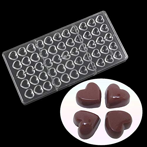 55 Holes Valentine's Day Heart Shape PC Polycarbonate Chocolate Mold 3D Chocolate Making Molds Candy Pudding Moulds Chocolate Bar Maker Mold Tray Nonstick Ice Cube Trays Pastry Baking Bakeware Pan 55 Holes Valentine's Day Heart Shape PC Polycarbonate Chocolate Mold 3D Chocolate Making Molds Candy Pudding Moulds Chocolate Bar Maker Mold Tray Nonstick Ice Cube Trays Pastry Baking Bakeware Pan