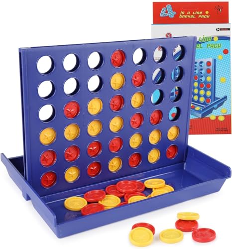 DERAYEE 4 gewinnt,Reisespiele,Brettspiel,Vier Gewinnt Spiel für Kinder，2...