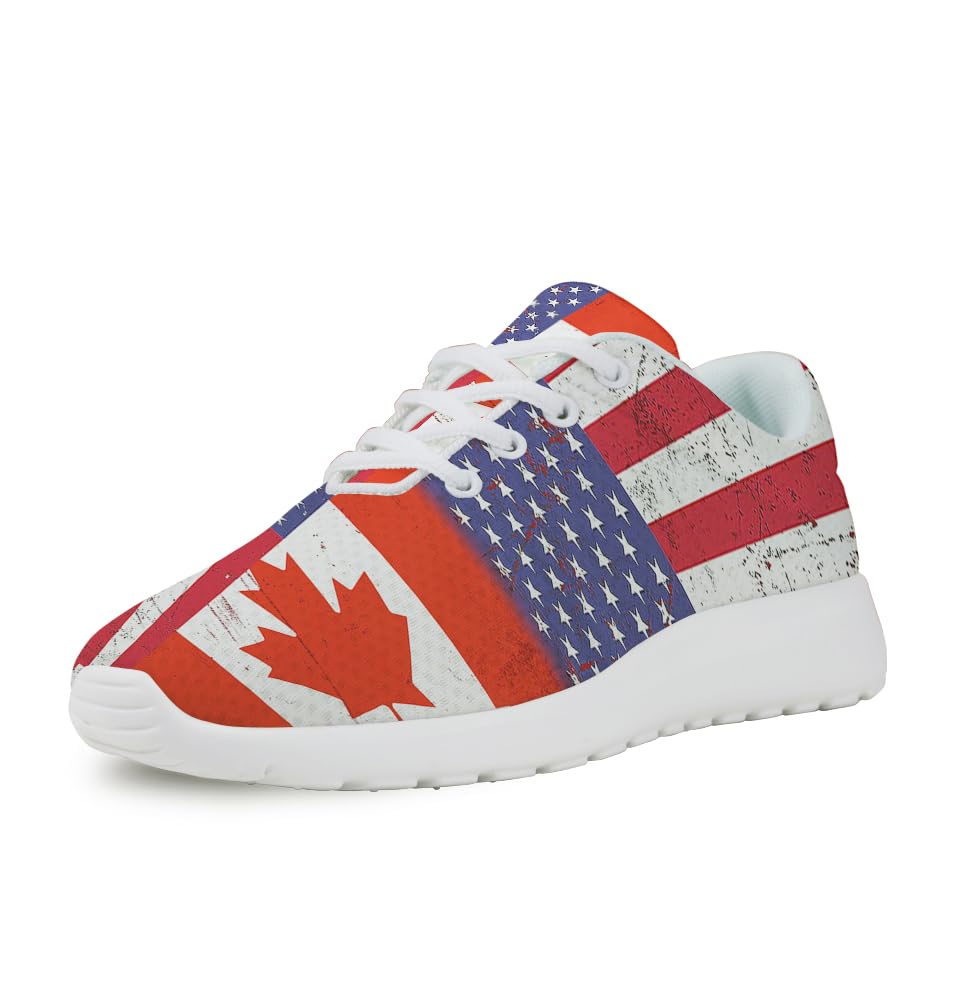 Canada America Friendship Shoes for Women Men Trail Running Casual Fashion Sneakers Slip-on Tennis Shoes