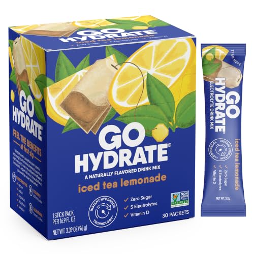 Image of GoHydrate Sugar Free Electrolytes Powder - Iced Tea Lemonade, 30 Packs