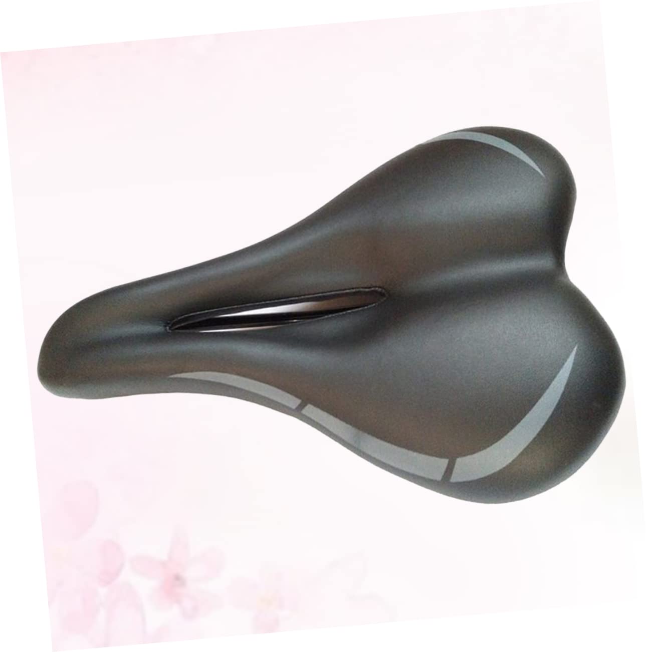 Selle de Vélo VTT Épaisse, Confortable, Respirante, Cuir Noir