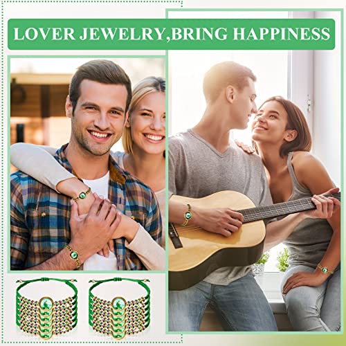 Youyole 50 Pieces San Judas Tadeo Bracelet Saint Jude Rosary Handmade Green Knot Rosary St Jude Mexican Bracelet for Women Men4