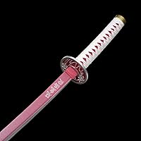 Vista 7 de BEMOD Demon Slayer Swords Real Handmade Steel Blade Anime Cosplay Katana Sword 41inch Stainless Metal Samurai Swords KnightsRengokuInosukeTanjiro