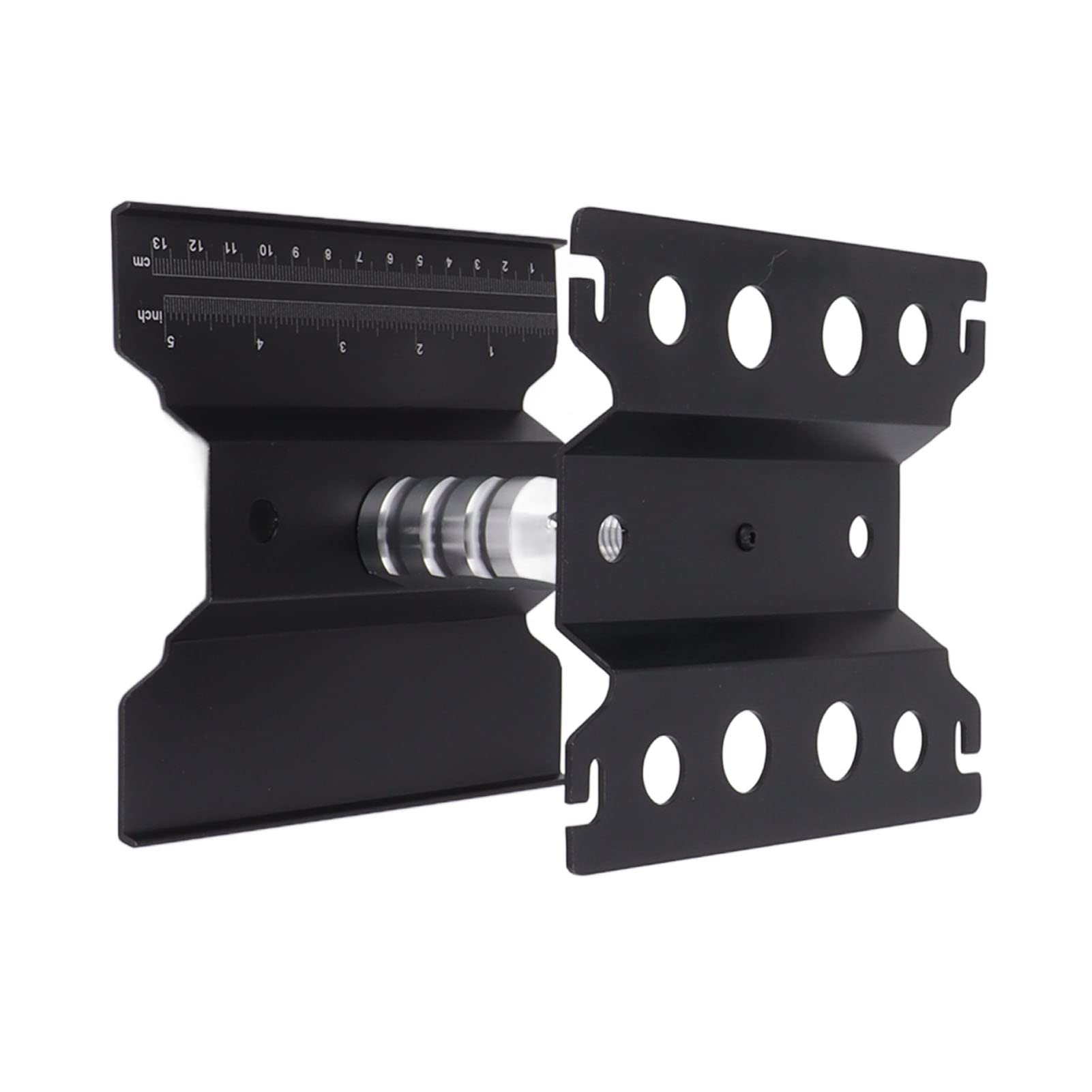 Soporte de trabajo de coche RC Soporte de reparación de aleación de aluminio con escala precisa rotación de 360 grados, marco de reparación RC accesorios de coche RC (negro)