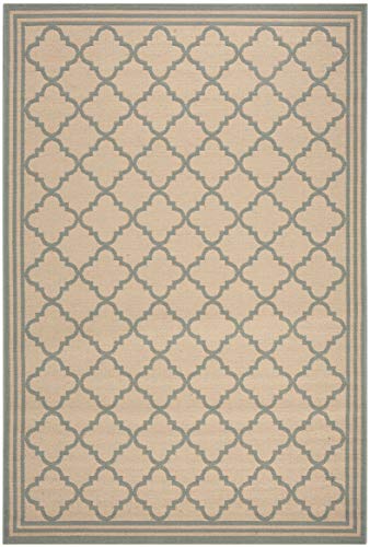 Tapete rectangular SAFAVIEH 5'3" x 7'6" en Cream y Aqua miniatura 3