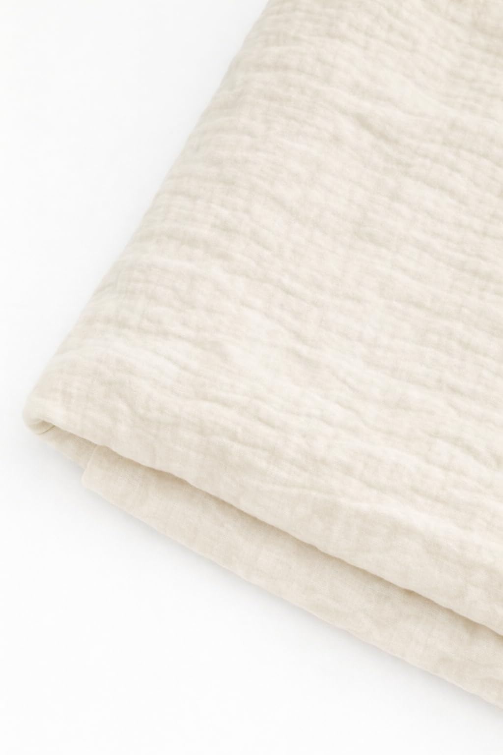 Wickelauflagenbezug 100% Baumwolle Musselin Bezug für Wickelauflage 85x75 und 75x75 cm – weicher Wickeauflagenüberzug, atmungsaktiv & waschbar CREME