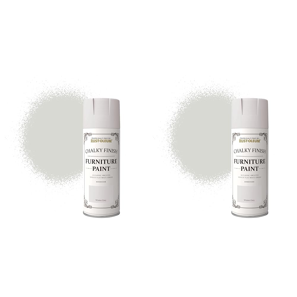 400ml Chalky Finish Furniture Spray Paint - Winter Grey (Pack of 2)