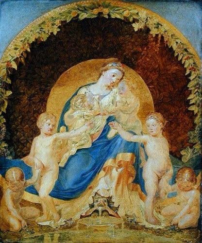 Peinture Célèbre Mère Terre Runge Toile Déco Salon Ambiance Apaisante
