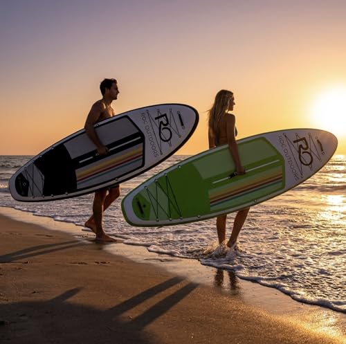 Image of Roc Inflatable Stand Up Paddle Board 10' 6 inch with Premium SUP Paddle Board Accessories, Wide Stable Design, Non-Slip Comfort Deck for Youth & Adults