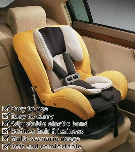 Image of 2Pcs Car Seat Headrest Cover for Babies, Soft and Smooth Headrest Cover for Hair Protection, Skin-Friendly Baby Car Seat Head Protector