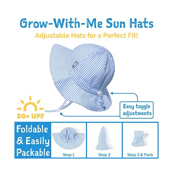 Jan & Jul Grow-with-Me Baumwoll-Flapper Sonnenhut für Babys und Kinder – Bild 4
