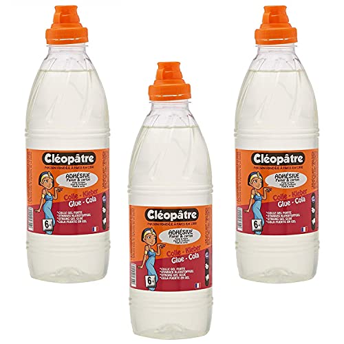 CLÉOPâTRE - Lote de 3 adhesivos transparentes fuertes en 1 kg