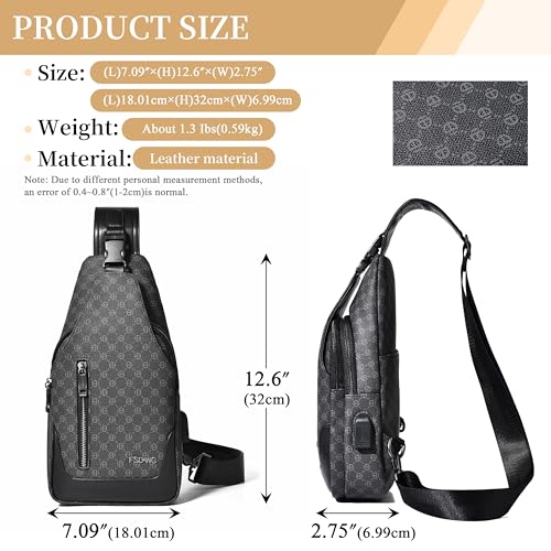Image of FSD. WG sling Backpack for Men Chest Bag Crossbody Shoulder Bags Travel Hiking Bag Purse for Men with Water Resistant