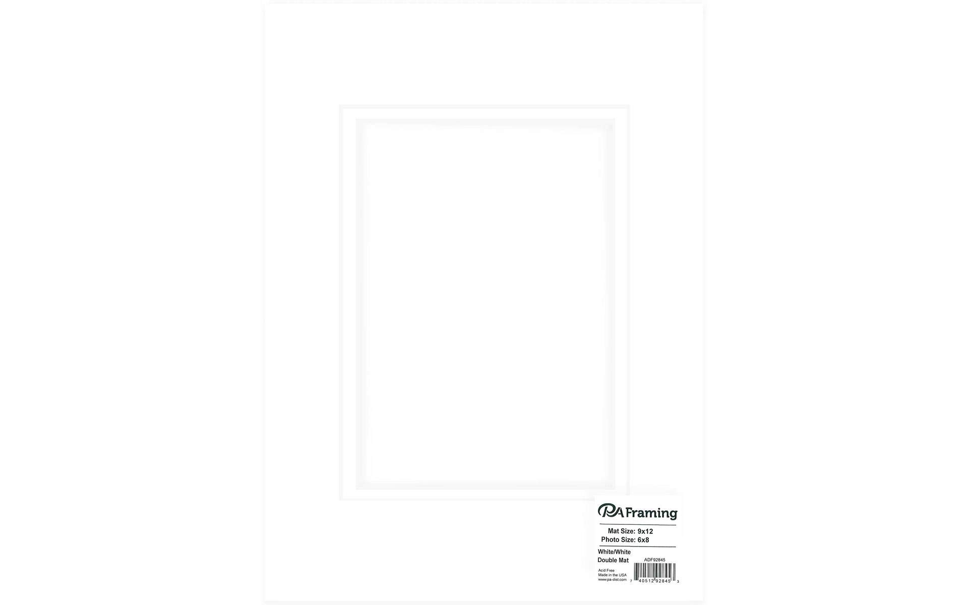 ADF Mat Dbl 9x12/6x8 WhtCore White/White