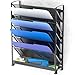 SimpleHouseware 6 Tier Wall Mount Document Letter Tray Organizer, Black