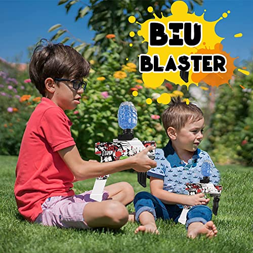 Image of Gel Blaster Automatic Machine Gun for Kids-Adults - Electric Outdoor Toy Water Ball Pistol - Shooting Range Up to 70 Feet With 10000 Gel Balls (Red & White)