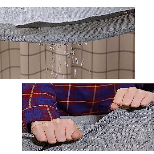 Voile d'ombrage rectangulaire 3,4x9m en HDPE gris résistant aux intempéries - 5